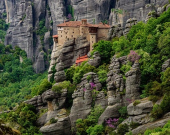 Digital Download Printable Photo Monastery of Saint Nicholas of Anapafsas, Meteora, Greece - Printable Wall Art Instant Download