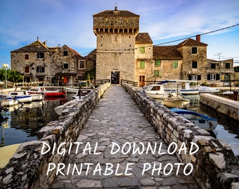 Digital Download Printable Photo  Fishing Castle Free City Of Braavos Game Of Thrones, Split, Croatia - Printable Wall Art Instant Download