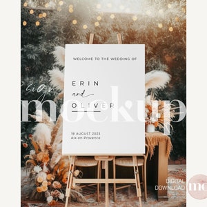 Welcome sign mockup, Wedding sign mockup, Seating chart mockup, Easel mockup, Baby shower mockup