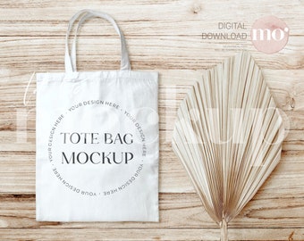 Natural Tote Bag Mockup: Canvas Bag, Lifestyle Scene (Digital Download)