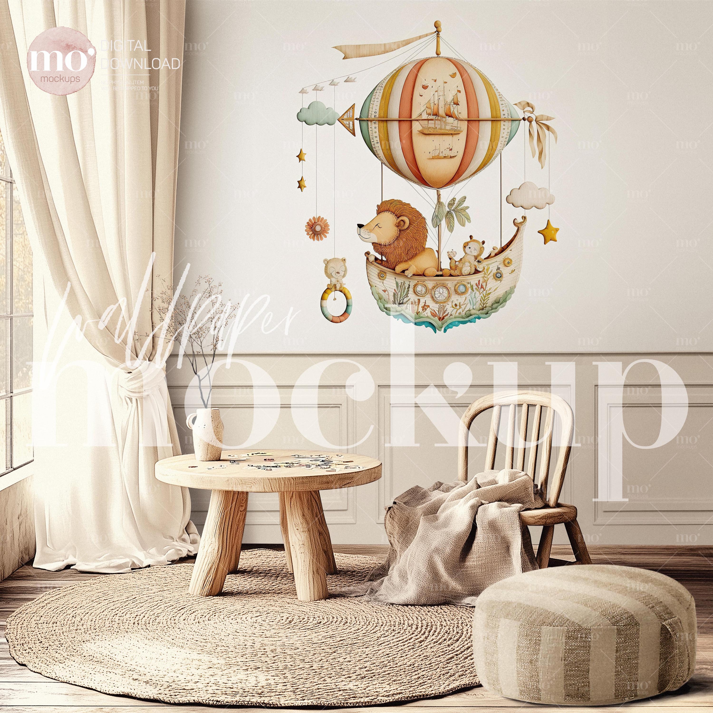 Nursery Wallpaper Mockup: Interior Mockup Template (digital Download ...