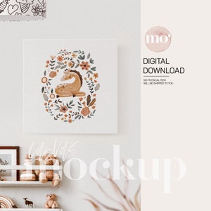 Canvas Mockup Display, quadratisches Canvas Mockup, Baby Mockup, Nursery Canvas Mockup