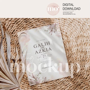 Greeting Card Mockup 5x7, Wedding Invitation Mockup, Baby Shower Invitation Mockup