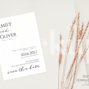 Hochzeit einladen Mockup, Minimalist Karte, Grußkarte Mockup, 13x18cm