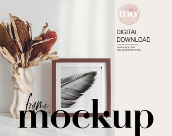Square Frame Mockup: Modern Interior Photo Mockup (Digital Download)