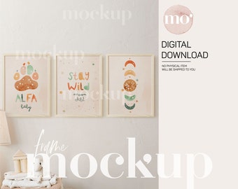 Nursery Wood Frame Mockup Set: 3x4 Ratio (Digital Download)