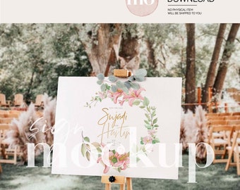 Welcome Sign Mockup, Wedding Sign Mockup, Seating Chart Mockup, Baby Shower Mockup, Birthday Party Sign Mockup, Easel mockup