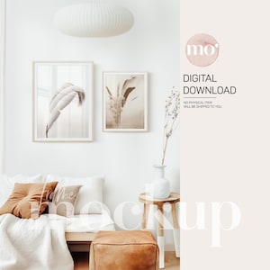 Set of 2 Frames Mockup, A4 mockup, A3 mockup, Wood Frame Mockup, Interior Mockup, 5x7 mockup