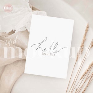 5X7 Karten Mockup, Modernes Neutral Minimalistisches Einladungs Mockup, Hochzeits und Babyparty Karten Mockup, Einladungskarten Vorlage, Einfaches Mockup