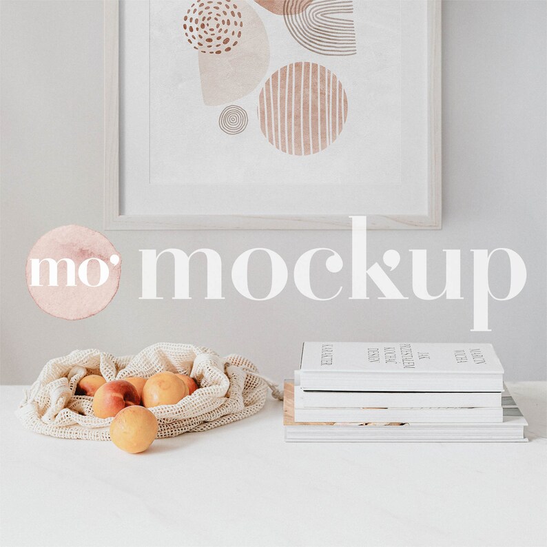 Light Wood Frame Artwork Mockup Modern Mockup Minimalist Etsy