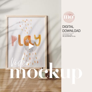 8x10 Video Mockup: Baby Poster Frame (Digital Download)