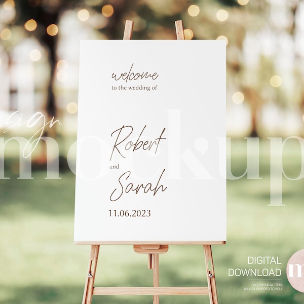 Welcome Sign Mockup, Boho Wedding Sign Mockup, Seating Chart Mockup, Wedding menu Sign Mockup, Easel mockup