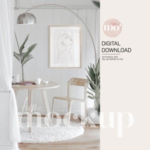 Wood Frame Mockup, A4 frame mockup, Minimal frame mockup, Simple Vertical Frame with Mat, Modern Digital Mockup