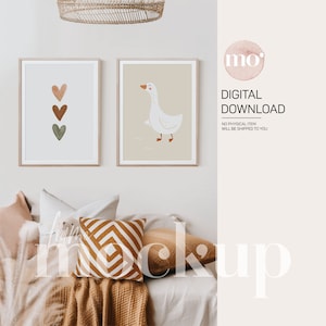 Bilderrahmen Mockup, 2er Set Kinderzimmer Bilderrahmen Mockup, A3 Mockup, Wall Art Mockup, Kinderzimmer Mockup