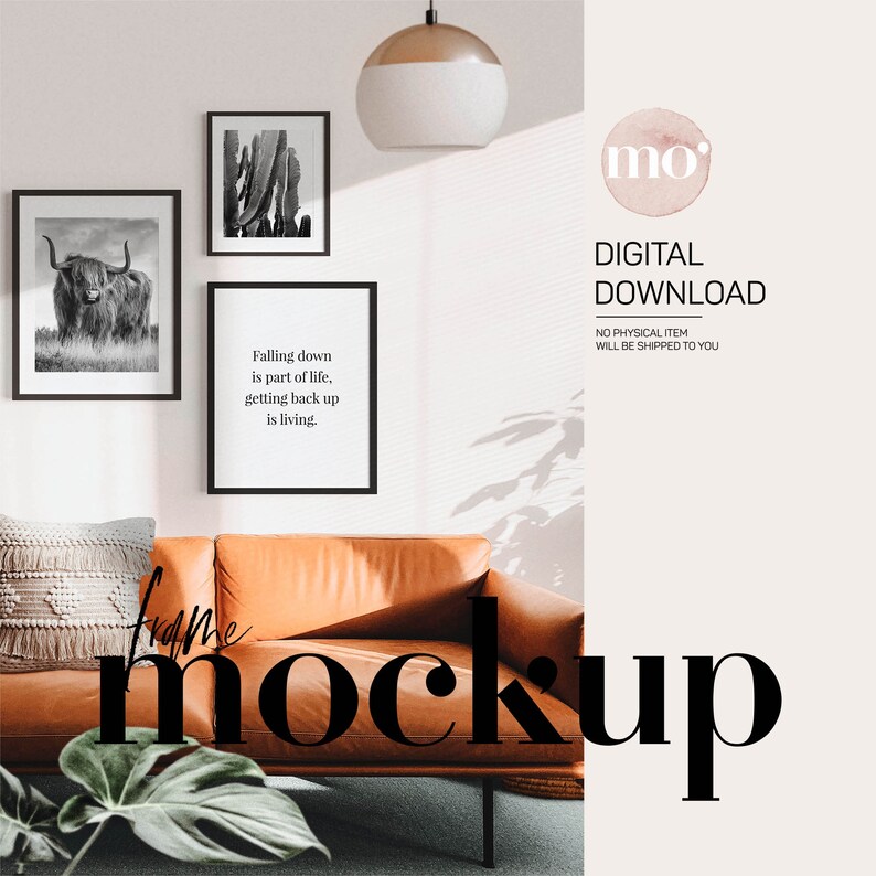 Set of 3 Black Frames Mockup 4x5 Ratio Boho Gallery Wall Etsy