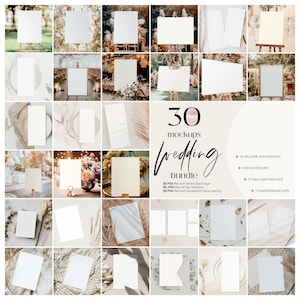 Pacchetto mockup di matrimonio, mockup di cartelli di benvenuto, mockup di menu, mockup di numeri di tavolo, mockup di invito