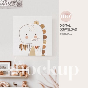 Leinwand Mockup Display, quadratische Leinwand Mockup, Baby Mockup, Kinderzimmer Leinwand Mockup