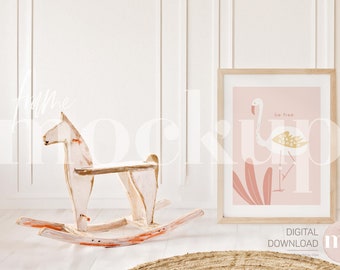 Maquette de cadre pour chambre d'enfant : cadre en bois vertical, rapport 3 x 4 (téléchargement numérique)