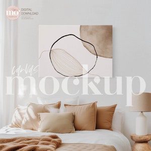 Canvas Mock up, Horizontal Canvas Mockup, 5x7 mockup, Interior Mockup, A3 mockup, Bedroom Wall Art Mockup