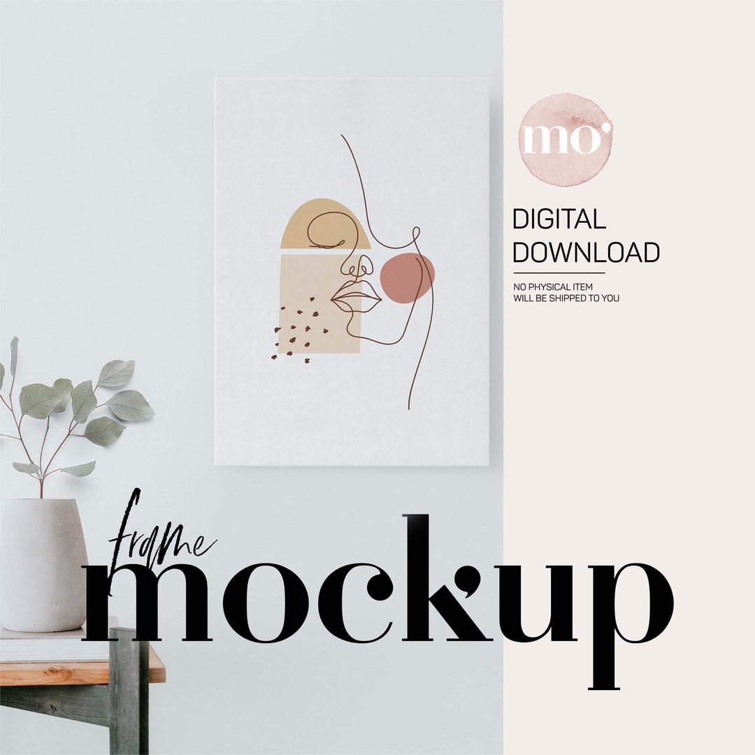 Fresh Look at Canvas Mockup Vertical Print Template 5X7 Ratio Minimalist Artwork
