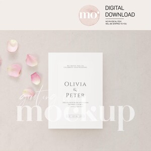 Grußkarte Mockup, 5x7, Hochzeitseinladung Mockup, Minimalistisches Karten Mockup