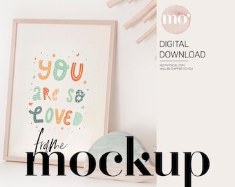 Mockup babykamerlijst: A4, 5 x 7, babykamermuurkunst (digitale download)