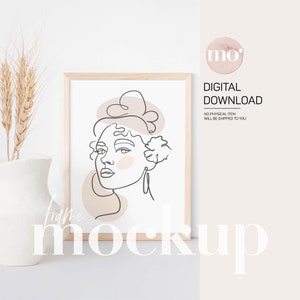 Wood frame mockup, A4 mockup, frame mockup, minimal frame mockup