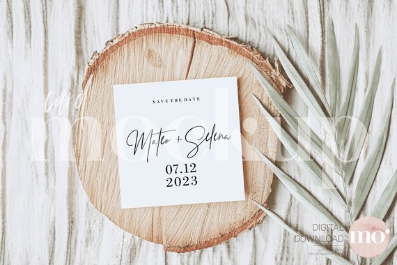 Square Card Mockup: Invitation Template (Digital Download)