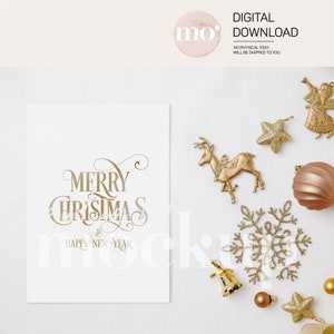 Maquette de carte de Noël, modèle de carte 5x7, modèle de carte de voeux verticale, objet intelligent PSD, PNG