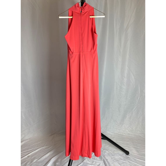 Vintage Halter Dress Jacket Set 1970s Bright Coral Pi… Gem