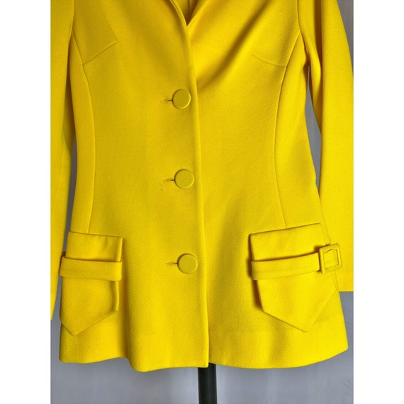 1960s Bright Yellow Jacket Mod Paula Brooks Origi… - image 4