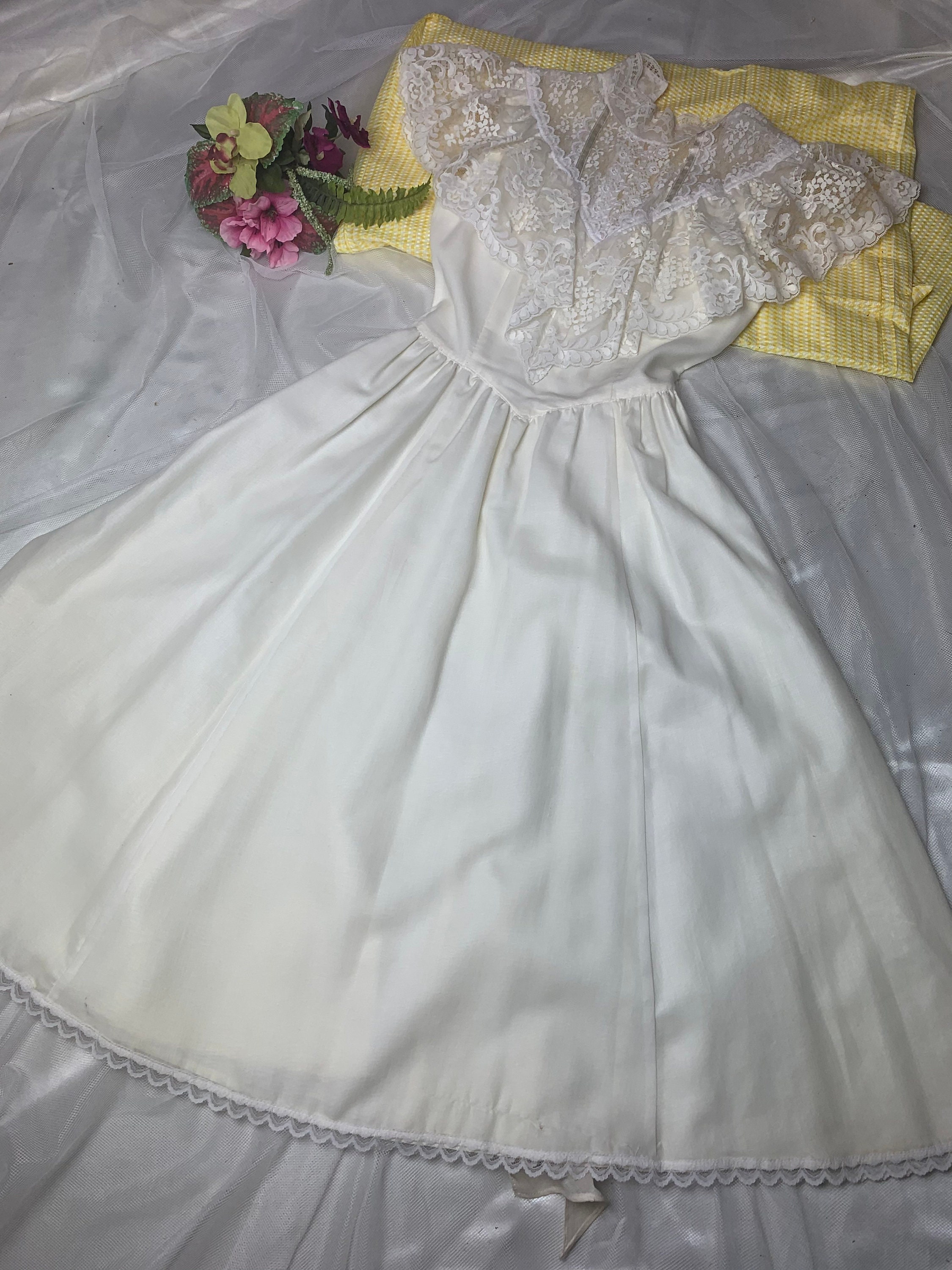 Vintage Gunne Sax Victorian Lace Prairie Wedding Bridal Dress White ...