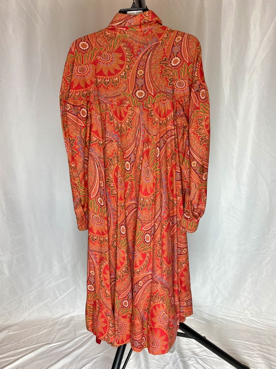 Vintage Kenzo Paris Dress Paisley Print Midi 70s … - image 6