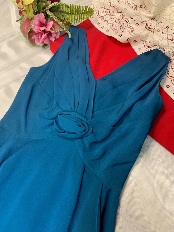 Vintage 1960s Blue Cocktail Dress by Sue Leslie - image 2