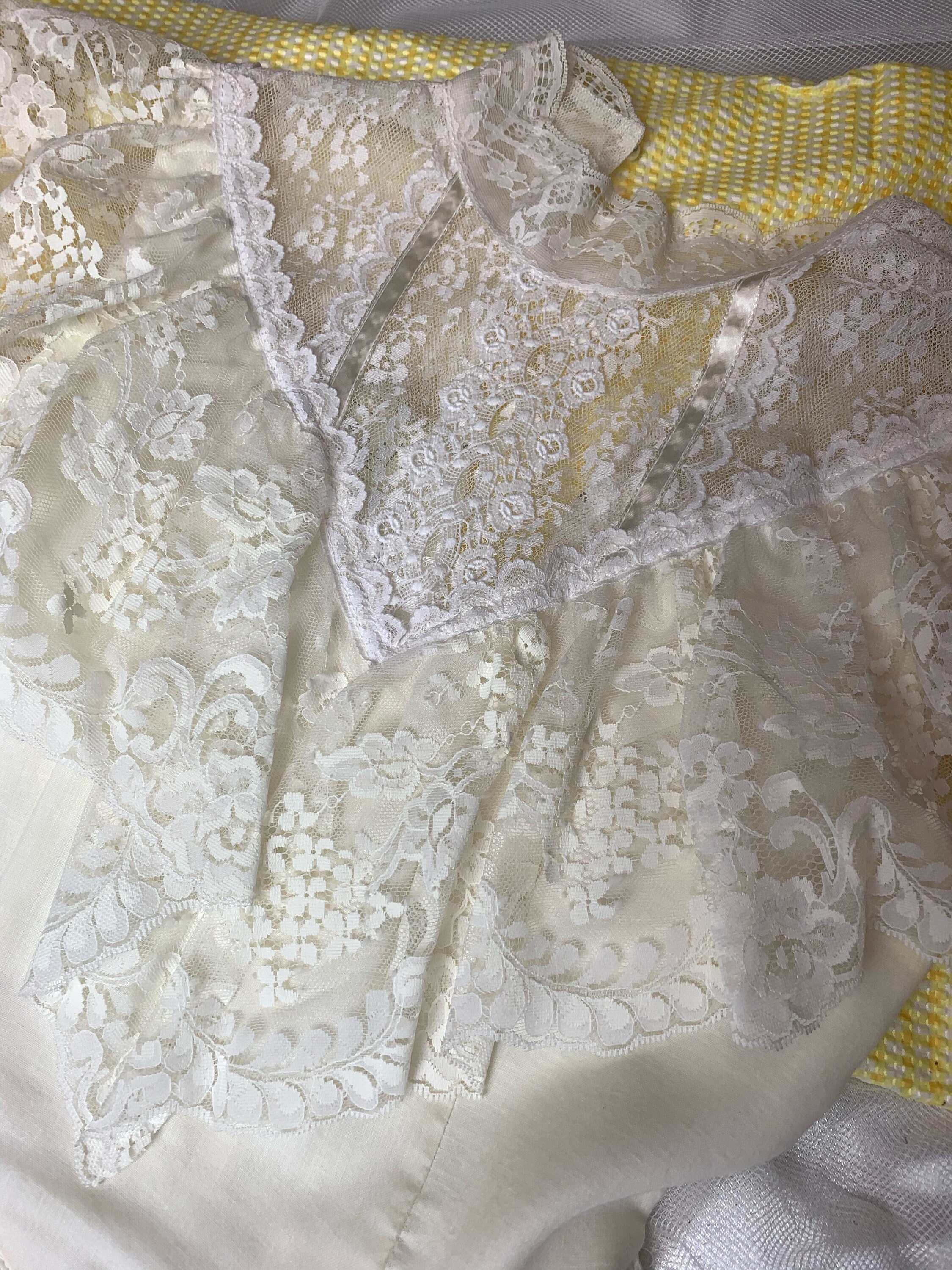 Vintage Gunne Sax Victorian Lace Prairie Wedding Bridal Dress White ...