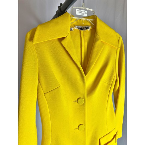 1960s Bright Yellow Jacket Mod Paula Brooks Origi… - image 3