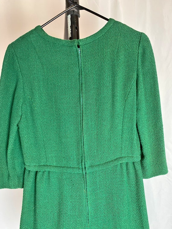 Vintage Ole Borden Green Dress Midi Rembrandt But… - image 6