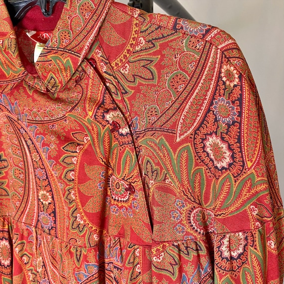 Vintage Kenzo Paris Dress Paisley Print Midi 70s … - image 3