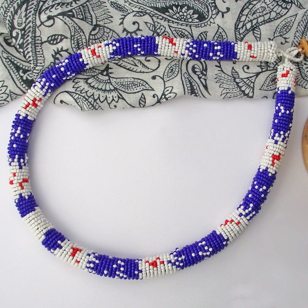 Original Ndebele Wickelkette Halskette Halsschmuck Perlenkette