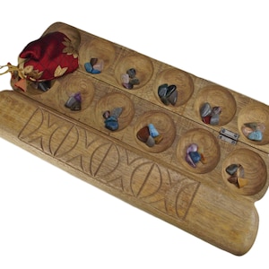 Original Africa Kalaha Strategy Game Board Game Oware Ghana