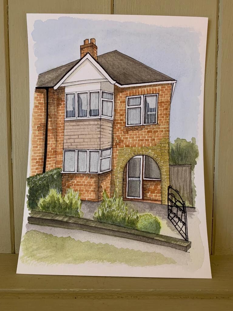 Custom House Portrait, House Watercolour Painting, Custom Home ...
