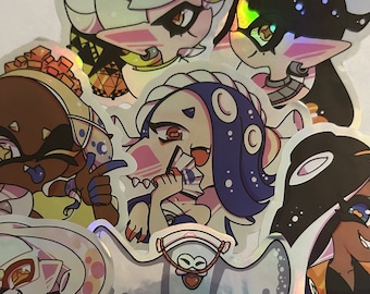 IDOL STICKER SET (7 pcs) Splatoon idols vinyl holographic stickers