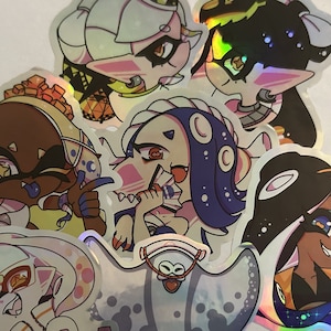 IDOL STICKER SET (7 pcs) Splatoon idols vinyl holographic stickers