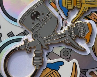 DOUBLE SIDED AEROSPRAY Keychain Hard Enamel