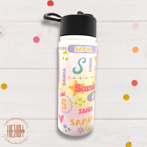 Personalized Kids Tumbler Water Bottle | Custom Toddler Tumbler with Name | Children School Thermos | Stainless Steel Cup for Girls and Boys