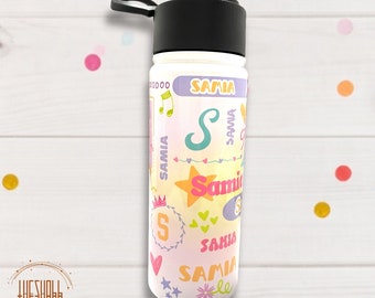 Personalized Kids Tumbler Water Bottle | Custom Toddler Tumbler with Name | Children School Thermos | Stainless Steel Cup for Girls and Boys