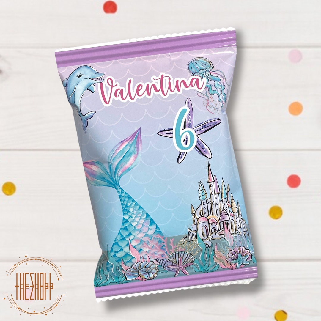 Mermaid Party Chip Bag | Mermaid Birthday Party Favor | Under the Sea ...