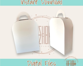 Modelo de caixa de mala | Arquivo digital de caixa de lembrancinhas para Cricut e Silhouette | Modelo de caixa de lembrancinhas para bolsa | SVG