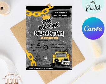 The Big One Birthday Invitation Digital | Notorious One Invite | Notorious One Party | Big One Birthday Party Invitation | Notorious Theme