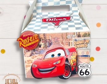 Cars Favor boxes | Cars party favors | Cars birthday boy | Cars party decor | Cars Mc Queen Party Favor | Cars Theme | Gable Box